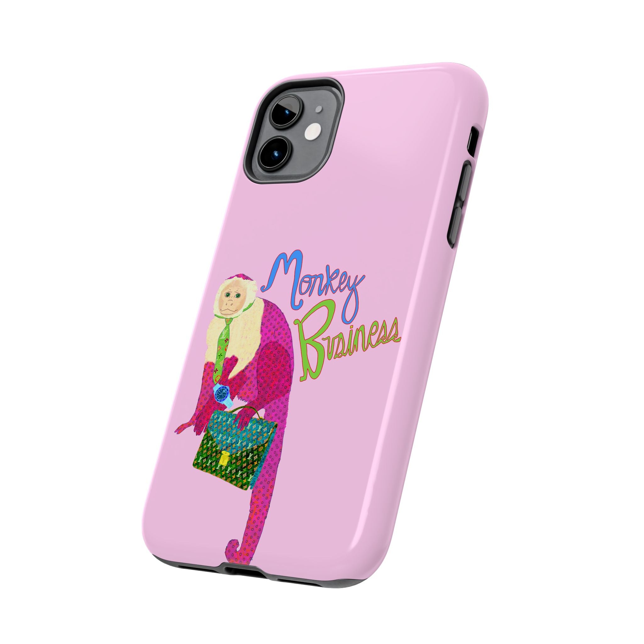 Monkey Business Pink Phone Case