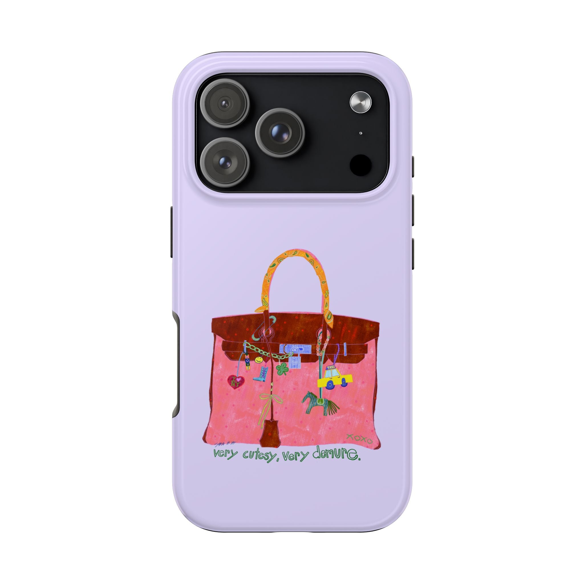 A Very Cutesy, Very Demure Lilac Phone Case