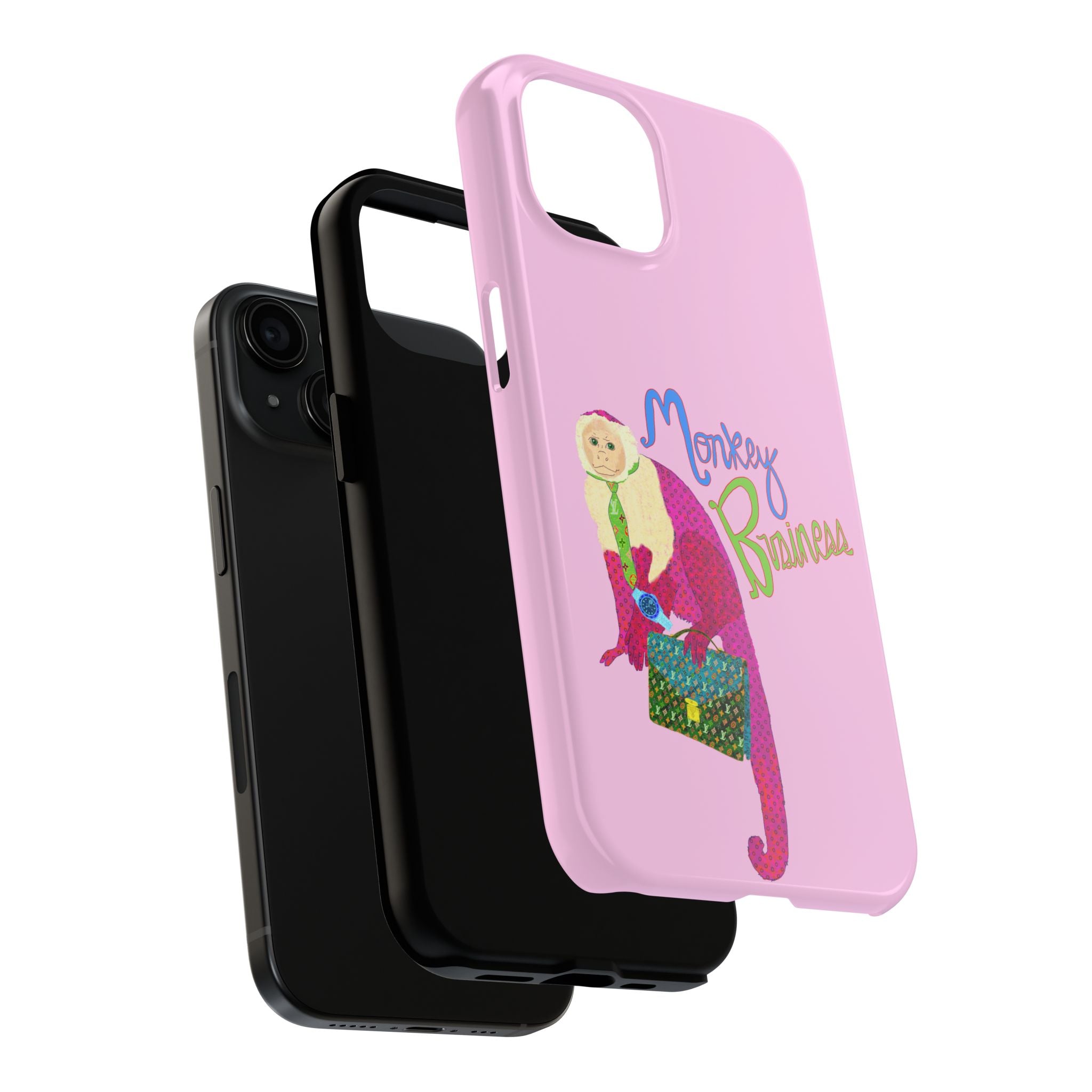 Monkey Business Pink Phone Case