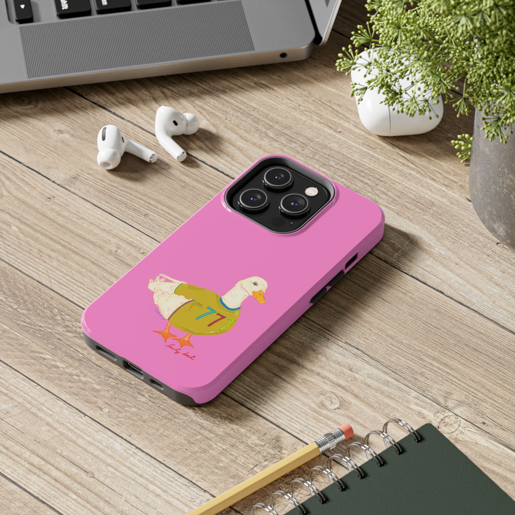 Pink Lucky Duck Phone Case