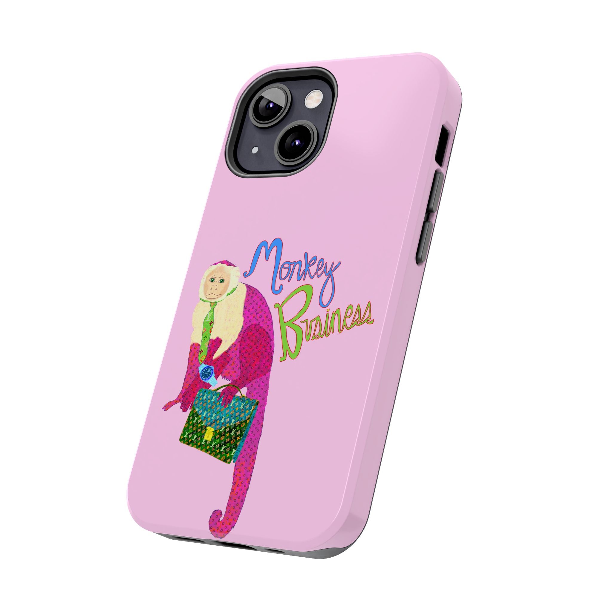 Monkey Business Pink Phone Case