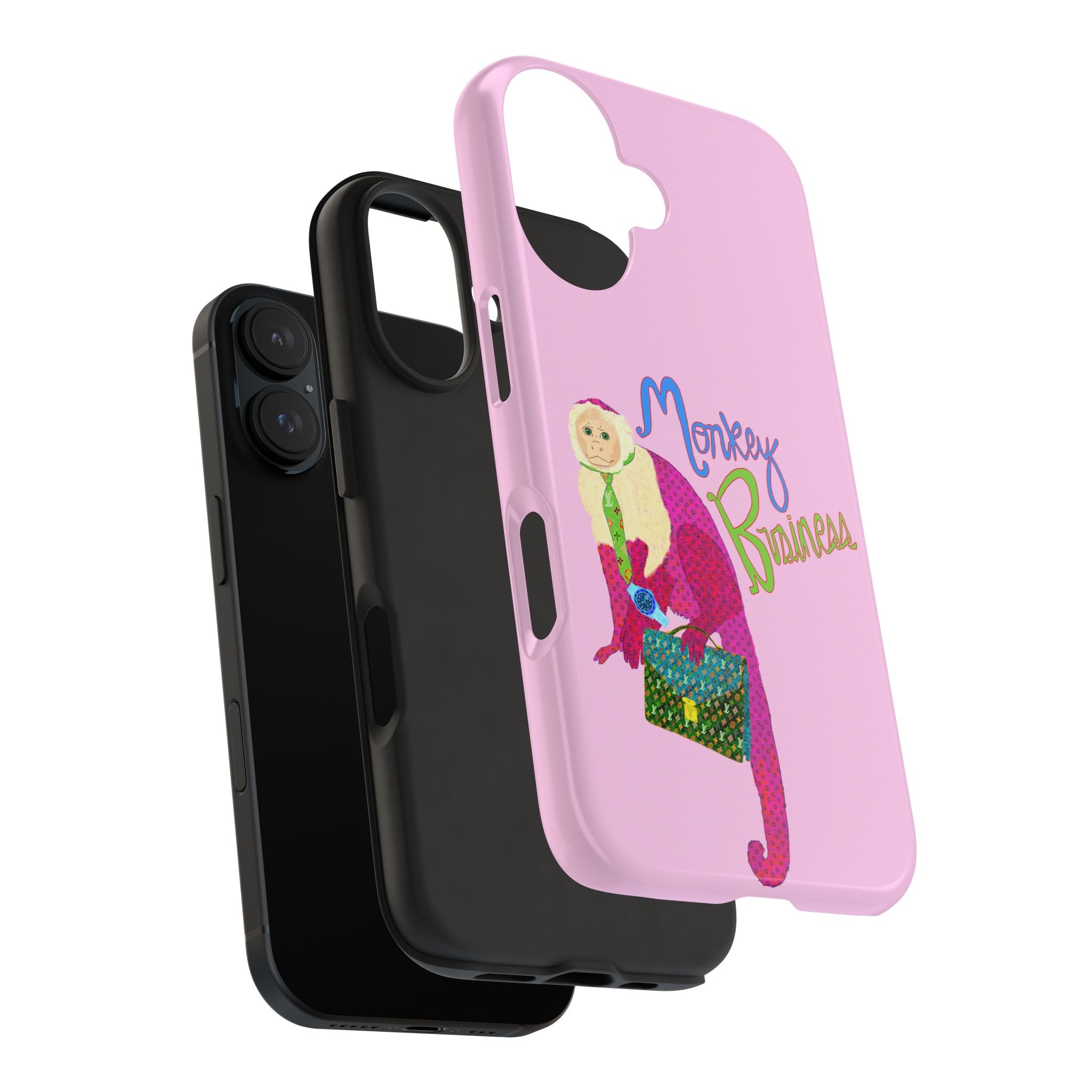 Monkey Business Pink Phone Case