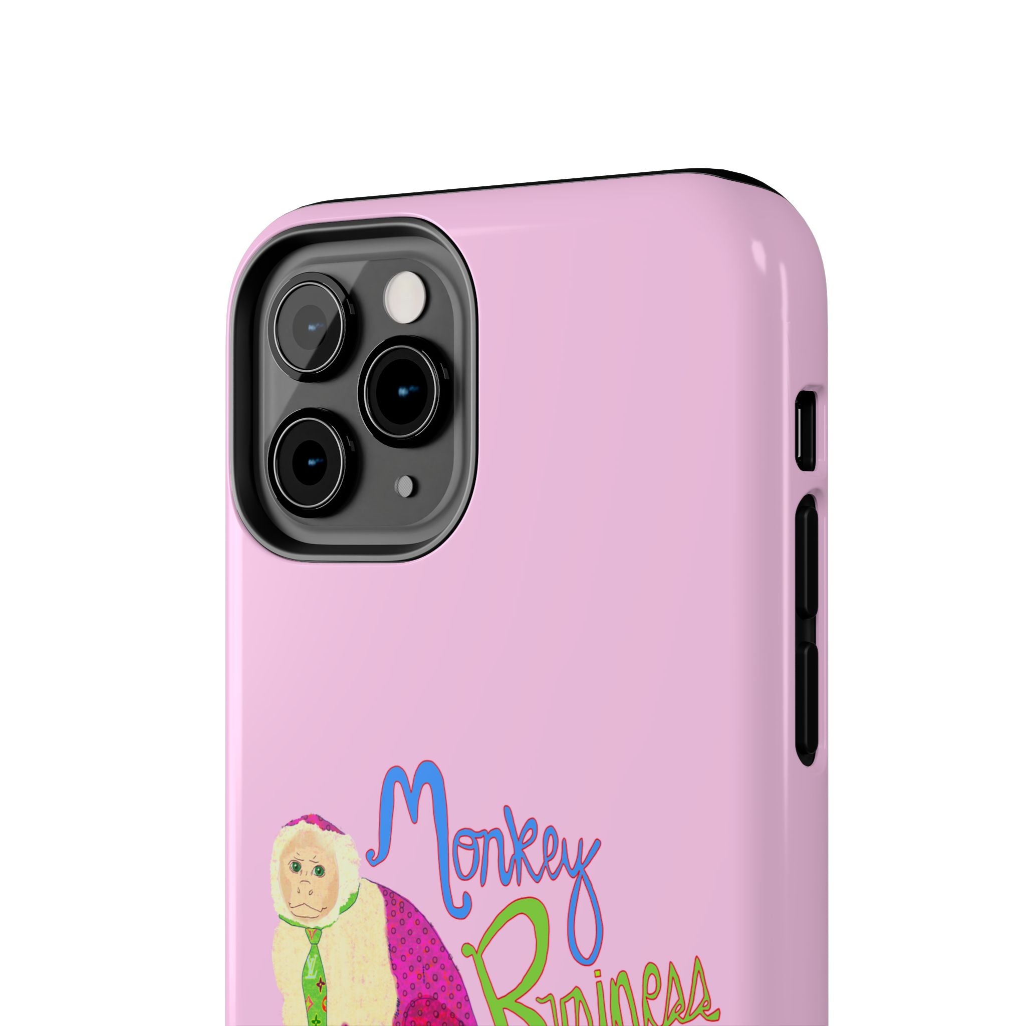 Monkey Business Pink Phone Case