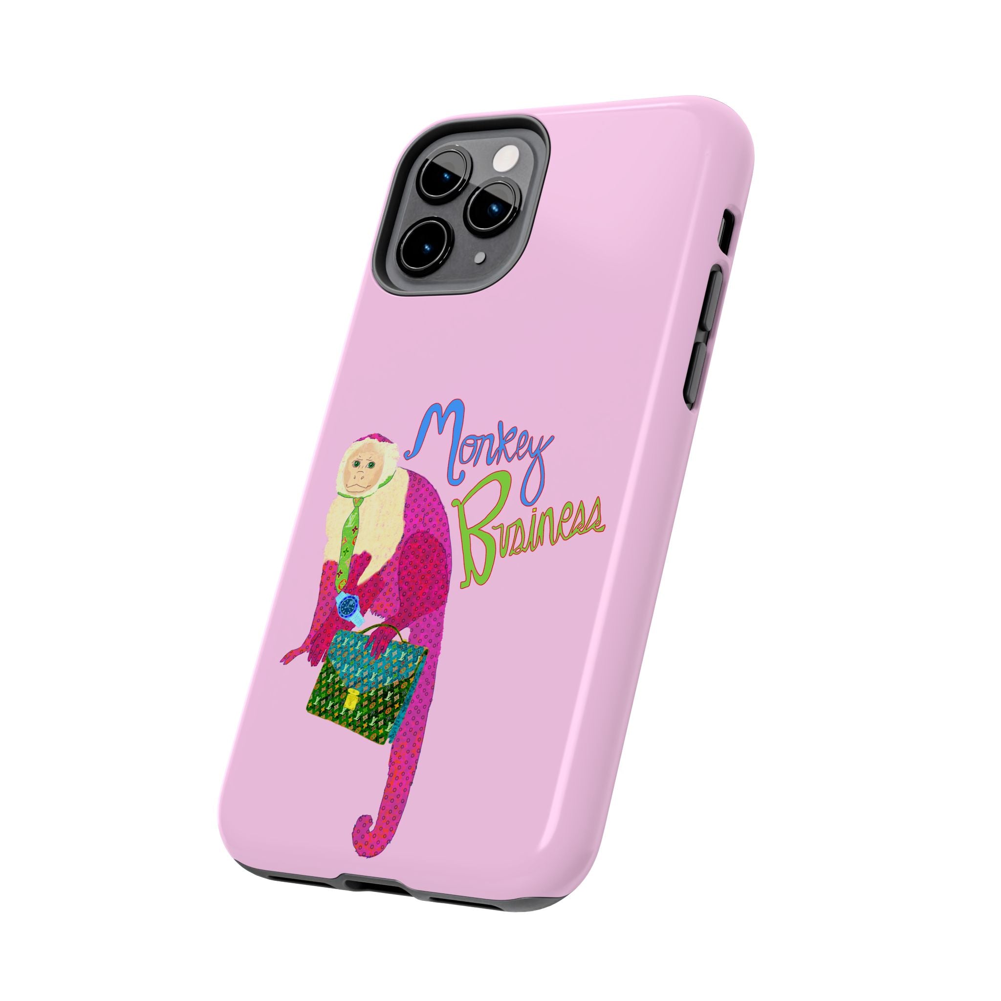 Monkey Business Pink Phone Case