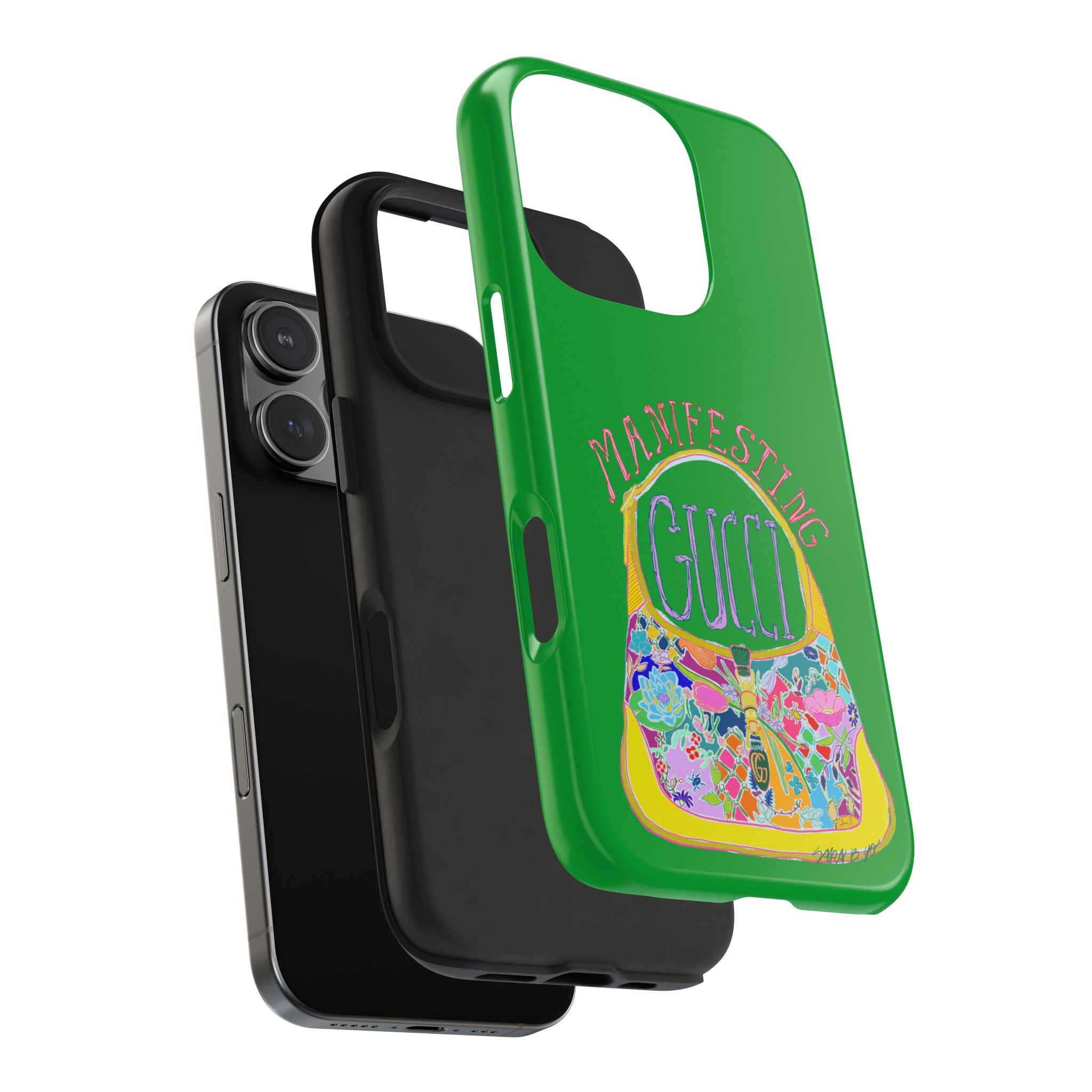 Manifesting Gucci Phone Case Green