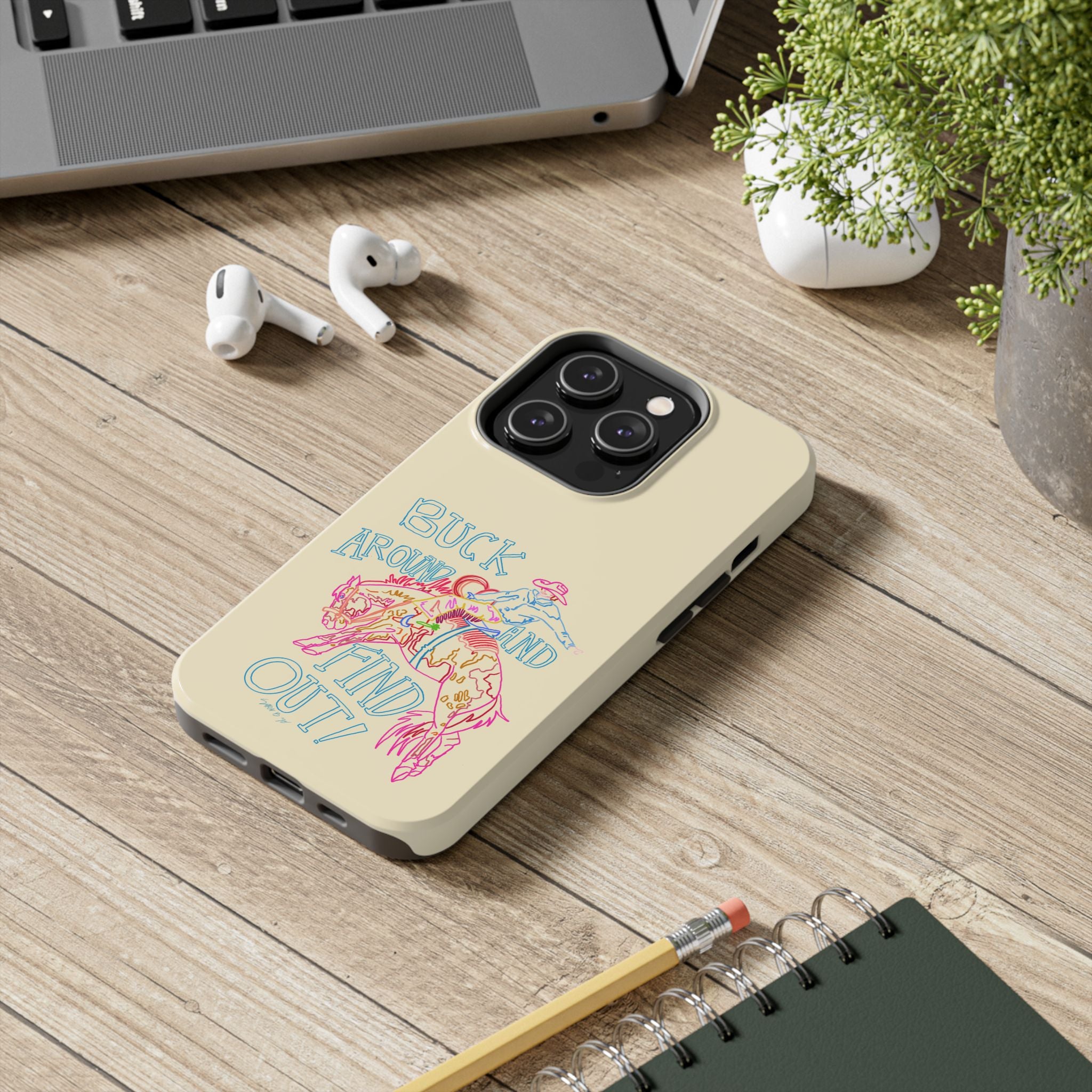 Beige Buck Around Phone Case