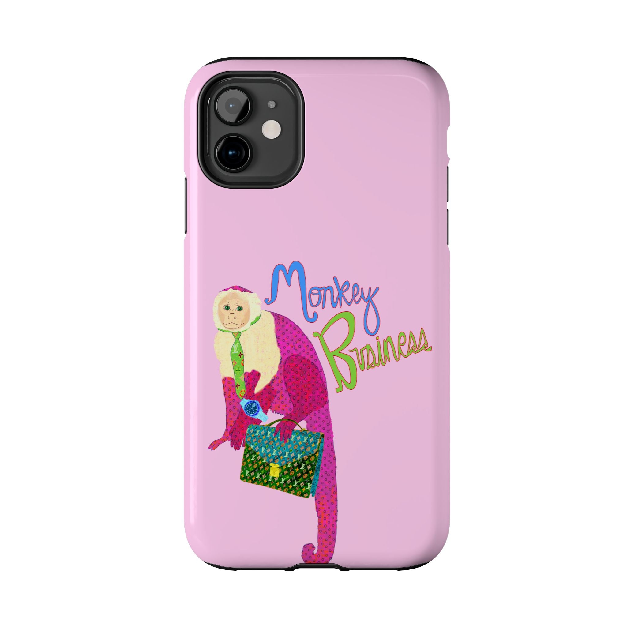 Monkey Business Pink Phone Case